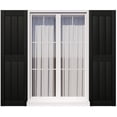 thumbnail image 1 of Exterior Window Shutters with 24 Pcs Shutter Fasteners - Rustic Panel Shutters for Windows Outside- Weather-Resistant Polypropylene,Easy DIY Install ,14.5"W x 75"H,Black, 1 of 1