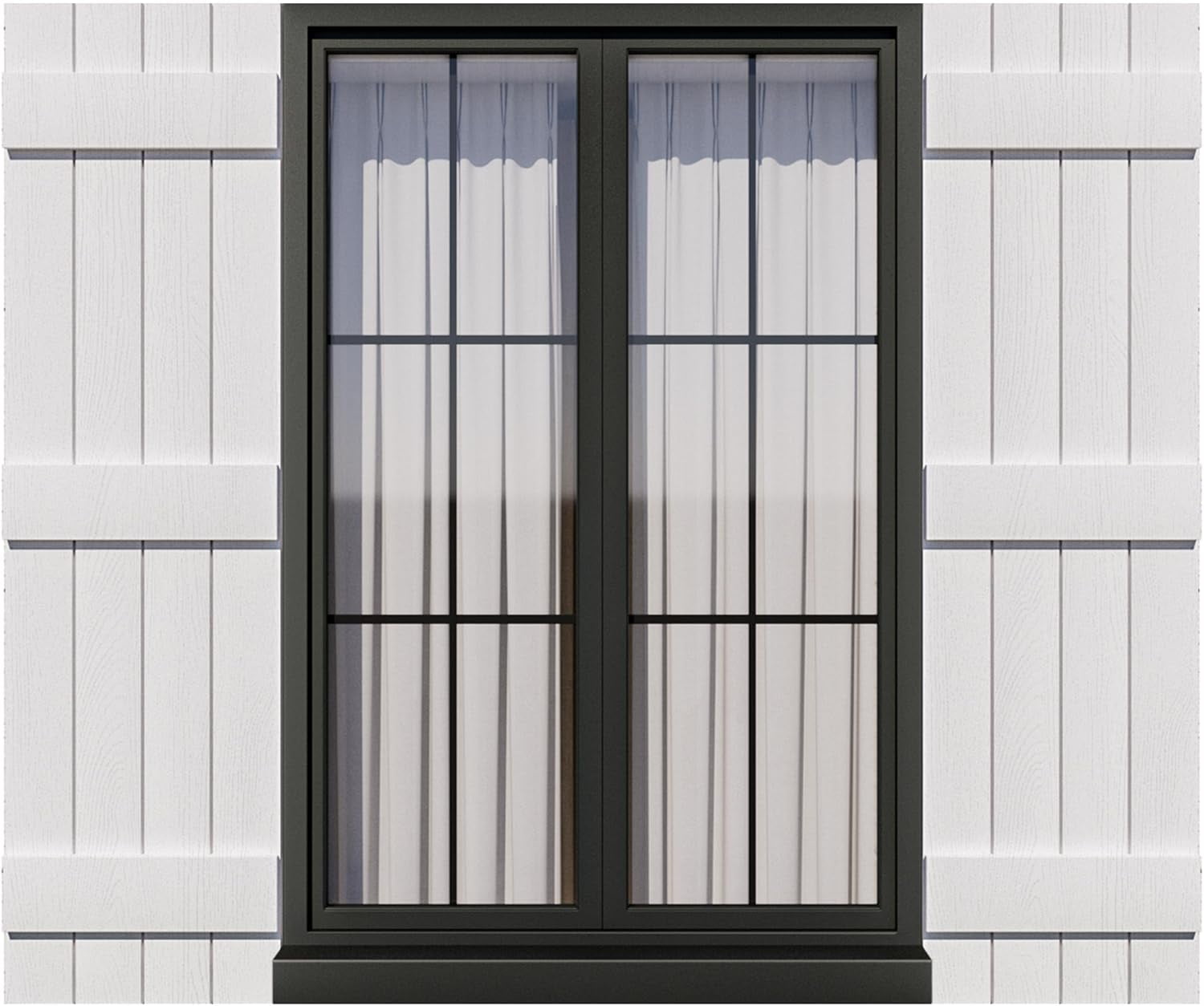 Curated visual reference: DIY Weather Resistant Apartment Exterior Painting Projects Reference: Exterior Window Shutters Weather Resistant Polypropylene Easy DIY