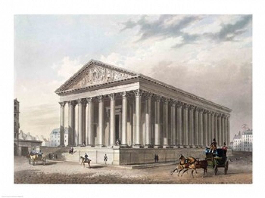 Exterior view of the Madeleine Paris Canvas Art - Ph Benoist (36 x 24)