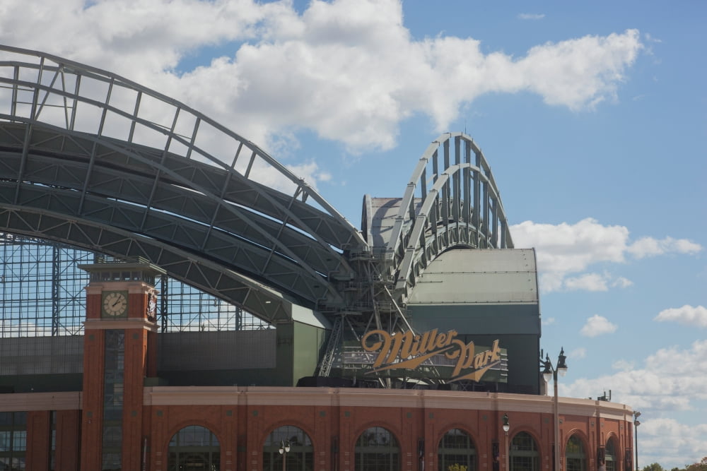Exterior view of the Miller Park Milwaukee Wisconsin USA Canvas Art - Panoramic Images (24 x 36)