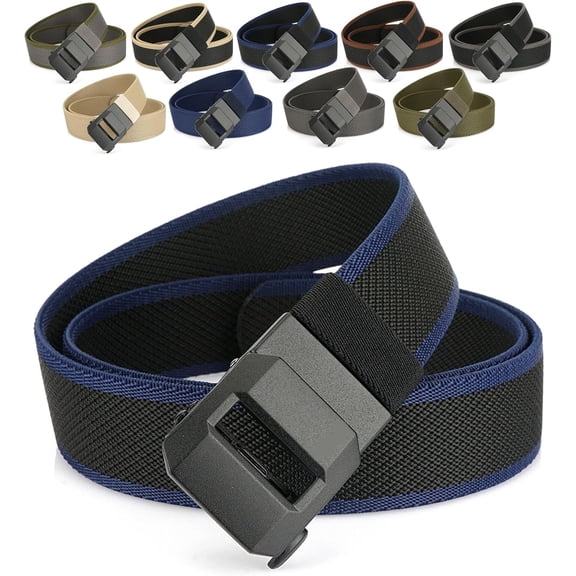 Exteriorm-U Belt, 1.5 Nylon Ratchet Tactical Work Belt with Adjustable Release Buckle for Outdoor, Hiking