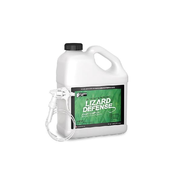 Exterminators Choice 1 Gallon Lizard Defense Spray, Natural Gecko Deterrent, Keeps Iguanas, Anoles and Other Reptiles Away from Your Home and Garden, Easy to Use, Safe for Kids and Pets