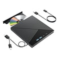 thumbnail image 1 of External 4K Blu ray Optical Drive Portable CD DVD +/-RW Player for Laptop PC Bluray Burner with USB 3.0 Type-C SD TF Card Slots, 1 of 7