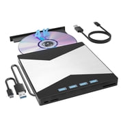 External Blu Ray Drive 4K Bluray Player for Laptop USB 3.0 /CD/DVD RW Reader Burner ,Latest USB 3.0 Tech