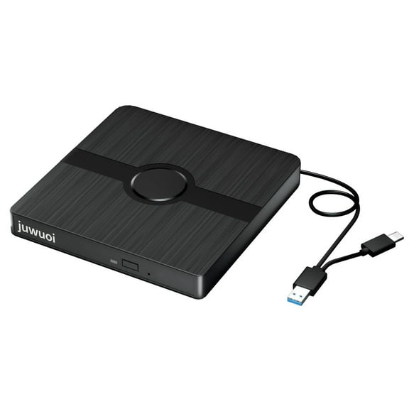 External Blu Ray Drive, BD Player with Read/Write Capability Portable Blu-ray Player with USB 3.0 and Type-C CD/DVD Burner 3D Blu-ray Drive Compatible with Win10 and Mac OS