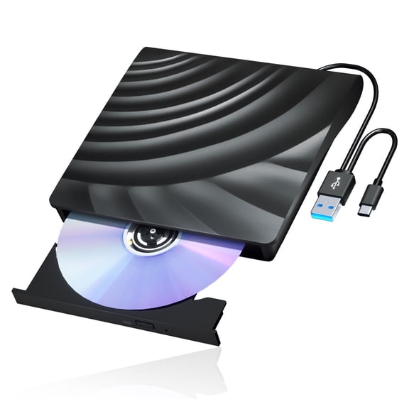 External Blu-Ray Optical Drive USB 3.0 Portable 3D Reader CD DVD Player Burner for Laptop ,High Definition Picture Quality