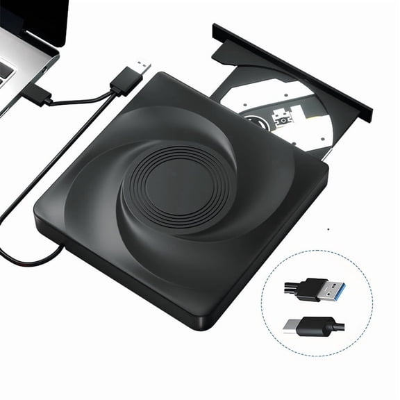 External Blu Ray Optical Drive for Laptop PC Support CD DVD -/+RW Player Burner Compatible ,High-Speed USB 3.0 Performance