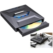 External Blu-ray Drive USB 3.0 & Type-C,Portable BD/DVD/CD Burner Writer Reader with USB Hub & SD/TF Card Reader, 6X Blu-ray Optical Drive for Laptop Desktop