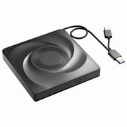 External CD/DVD Drive Burner, CD ROM DVD Player Portable CD Reader for Laptop PC 11/10/7 ,Easy to Use