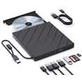 thumbnail image 1 of External CD/DVD Drive for Laptop, DVD Player with USB 3.0 Ultra-Slim Portable, CD Burner External Disk Drive Optical Compatible with Laptop Desktop Mac,Windows 11/10/8/7 Linux, 1 of 8