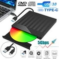 External CD DVD Drive for Laptop,USB 3.0 USB C Portable CD/DVD ROM