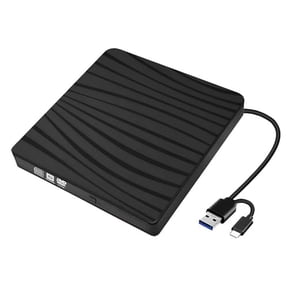 External CD/DVD Drive for Laptop,USB A/C 3.0 CD DVD Player Portable +/-RW Burner CD ROM Reader Writer Disk Duplicator Compatible with Laptop Desktop PC Windows Apple Mac Pro MacBook Linux