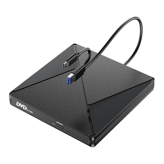 External CD/DVD Drive,Portable DVD Reader Writer ROM Drive,CD Burner External Disk Drive ,Easy to Use
