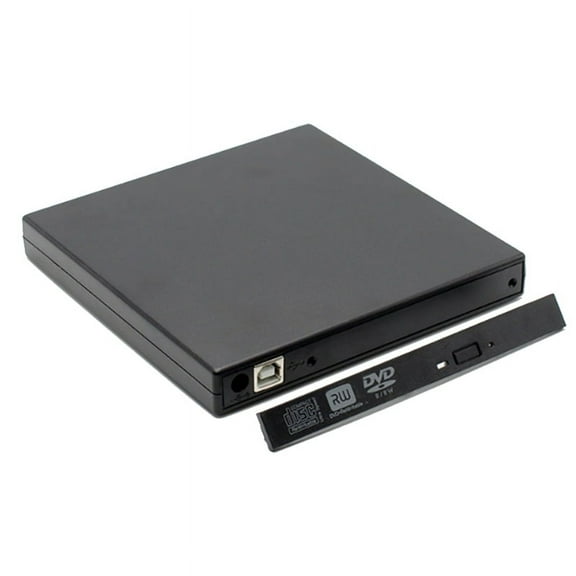 External CD DVD Drive, USB 2.0 Slim Protectable External CD-RW Drive DVD-ROM Burner Player for Laptops Desktop PC,1 x External portable DVD burner,Black