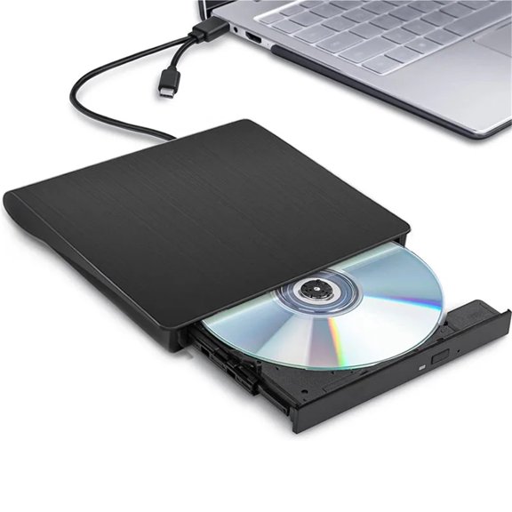 External CD DVD Drive USB 3.0 Type C Portable CD/DVD -/+RW Player Burner Reader Optical Drive for PC Laptop Windows 10 11 Mac