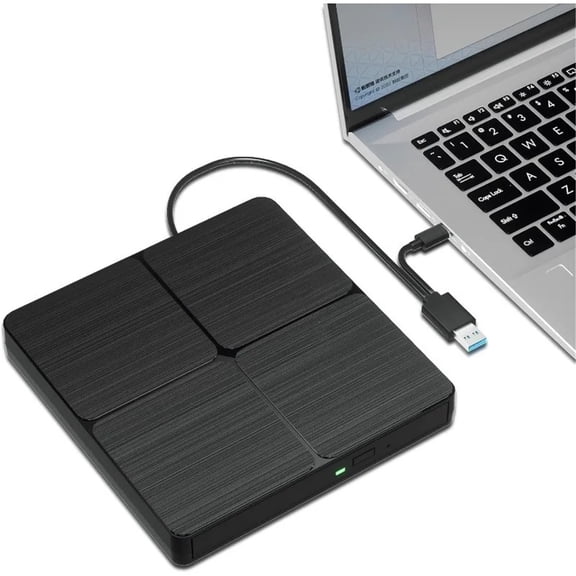 External CD/DVD Drive, USB3.0 DVD Drives External DVD Player for Laptop, CD Burner Compatible with Windows 11/10/8/7 Linux MacOS