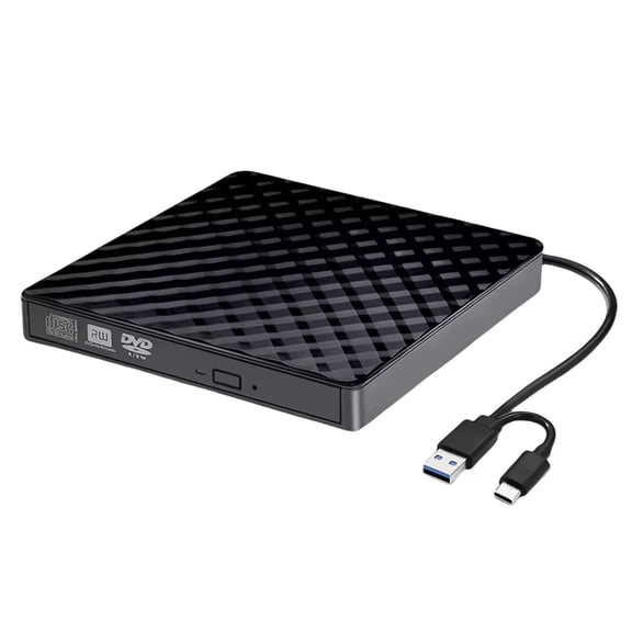 External CD/DVD Drive for Laptop CD DVD Player USB 3.0 Type C Portable Optical Drive CD Burner For Windows 10 11 Linux Mac OS