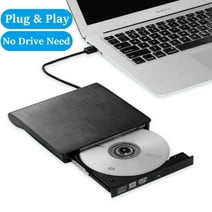 External CD DVD Drive with USB 3.0 Type-C Portable DVD/CD+/-RW Drive/DVD Player CD Burner for Laptop PC Mac HP