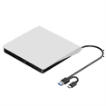 External CD DVD +/RW Drive, USB 3.0 & USBC Portable CD & DVD ROM