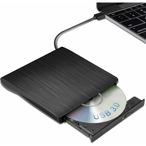 External CD Drive USB 3.0 Portable CD DVD Drive ROM for Desktop/Laptop/Mac OS