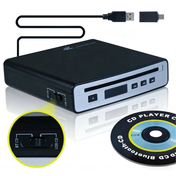 External Car CD Player USB Bluetooth Dual Mode Plug And Play Fit All Car Models ,High Definition Picture Quality