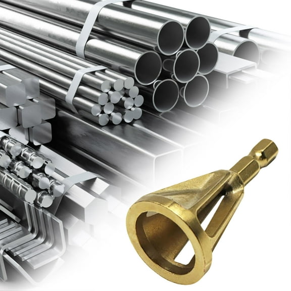 External Chamfer Deburring Tool - High Speed Steel Burr Removal Bit for Metal Bolts & Drill Holes - Hex Shank Chamfering Tool for Professional Repair