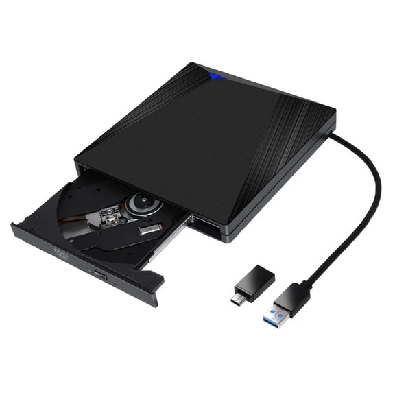 External DVD 3.0 USB Ultra-thin Portable Optical Drive Burner Reader Player - Portable & Quiet