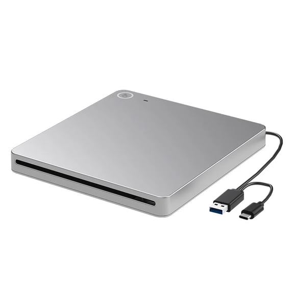 External DVD Burner Drive USB 3.0 Type-C CD +/- RW Optical Drive Writer Portable CD/DVD ROM Player for PC Laptop