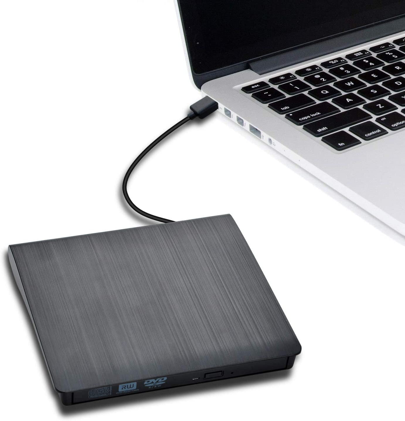 External DVD/CD Drive, USB 3.0 Drive Portable CD/DVD +/-RW Drive Slim ...
