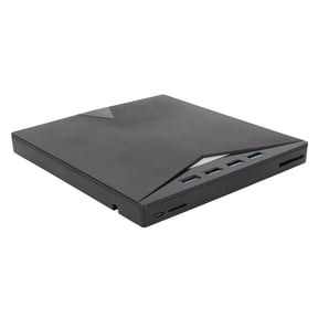 External DVD Drive 7 in 1 Portable CD DVD Rom Player Writer with 4 USB 3.0 Ports External Optical Drive for Laptop Desktop Windows 11 10 8 7 Mac OS Linux