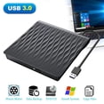 thumbnail image 1 of External DVD Drive, USB 3.0 Portable +/-RW , DVD Player for CD ROM Burner Compatible with Laptop Desktop PC Windows Linux OS Apple Mac, Black, 1 of 10