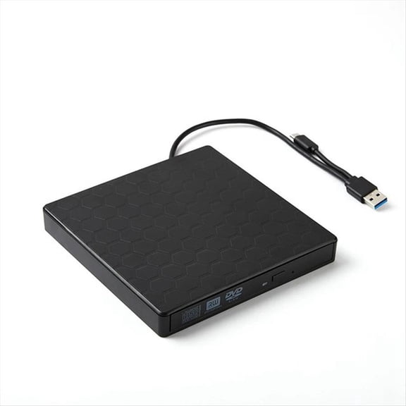 External DVD Drive USB 3.0 Portable +/-RW Player for CD ROM Burner Compatible with Laptop Desktop PC