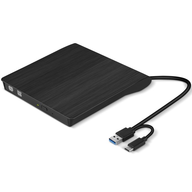 External DVD Drive, USB 3.0 Type C CD DVD Burner for PC Laptop Desktop
