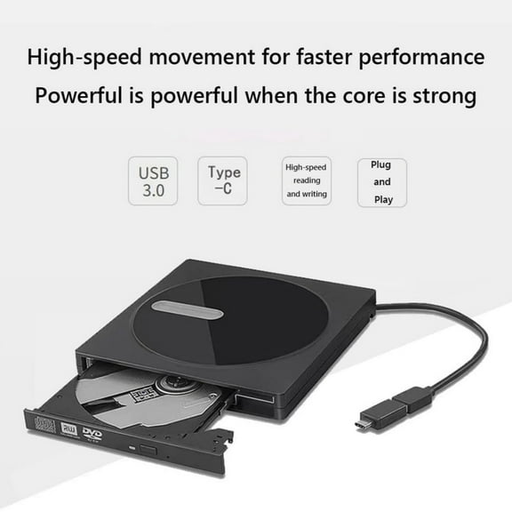 External DVD Drive USB 3.0 USB C CD Burner CD/DVD +/-RW Optical Drive, Slim Portable DVD CD ROM Rewriter Writer Duplicator for Laptop Desktop PC Windows 11/10/8/7 MacBook Mac Linux OS