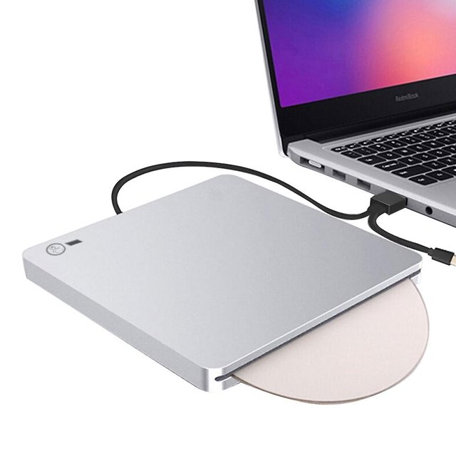 External DVD Drive USB C Slotin External CD Drive Player Burner for