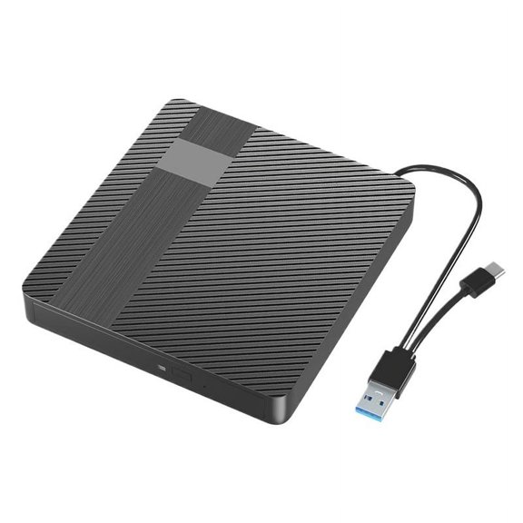 External DVD -/+RW Optical Drive USB3.0 Type-C CD Player Burner Writer Reader ,Latest USB 3.0 Tech