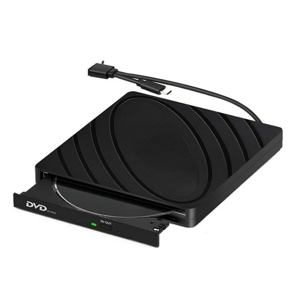 External DVD-RW Writer Reader USB 3.0 &Type C DVD Drive, CD Burner Driver Drive-free High-speed Read-write Recorder Player ,High Volume Speakers