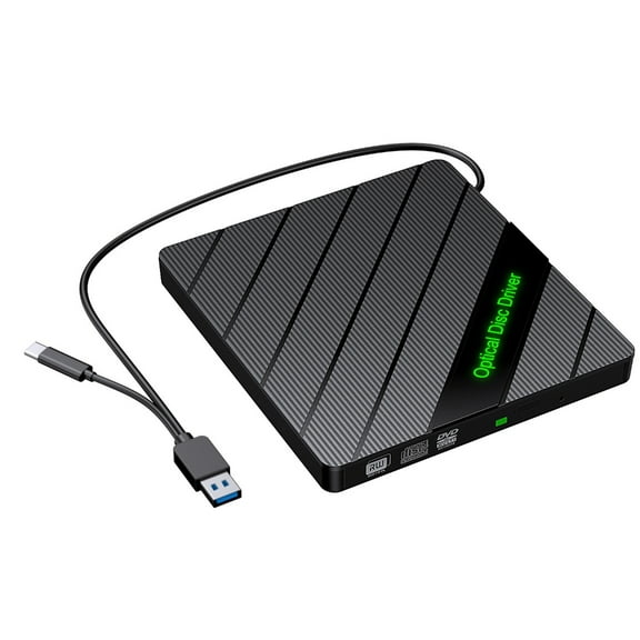 External Disc Drive for Laptop 8 in 1 USB Portable Disc Player External Disk Drive with Card Slot 4 USB3.0 1 Type C Port