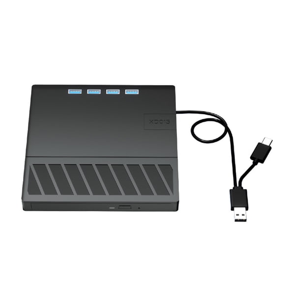 External Disc Drives for Laptop 7 Port USB3.0 Disc Player for Laptop ROM Disk Drives Portable Disc Burners for Desktop