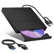 External Drive for Laptop PC USB 3.0 CD DVD RW Player Support 50G Disc Reader Burner Suitable for Windows10/11 Mac OS