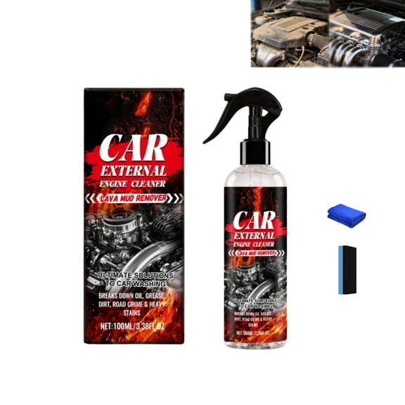 External Engine Cleaner, Engine Cleaner Kit,Car Engine Detailing Professional Strength Cuts Through Grime, Grease, Oil, Debris & Build-up