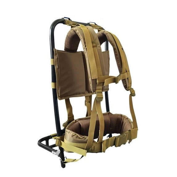 External Frame Backpack, 60KG Capacity, Adjustable Straps for Camping, Hiking & Outdoor Adventures