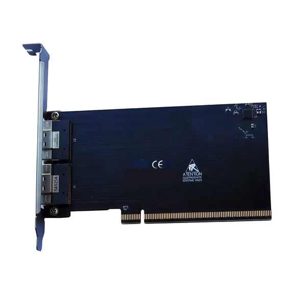 External GPU Expansion Card With PCIe X16 Interfaces And 2 SFF 8654 Outputs