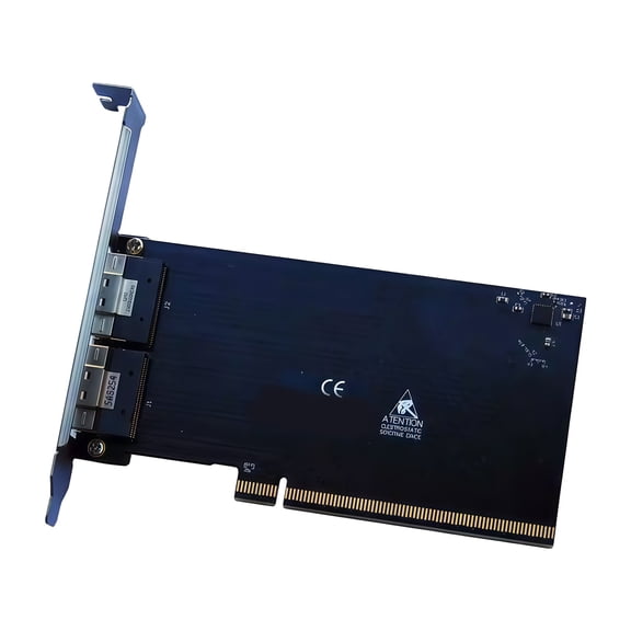 External GPU Expansion Card With PCIe X16 Interfaces And 2 SFF 8654 Outputs