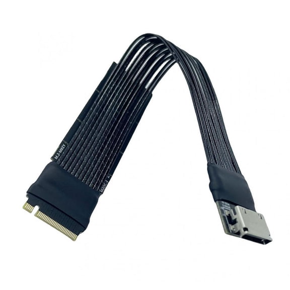 External GPU Extension Cable PCIE4.0 Gen4 Silver Plated Wire With SFF8612 Port Adapter Extension Cable