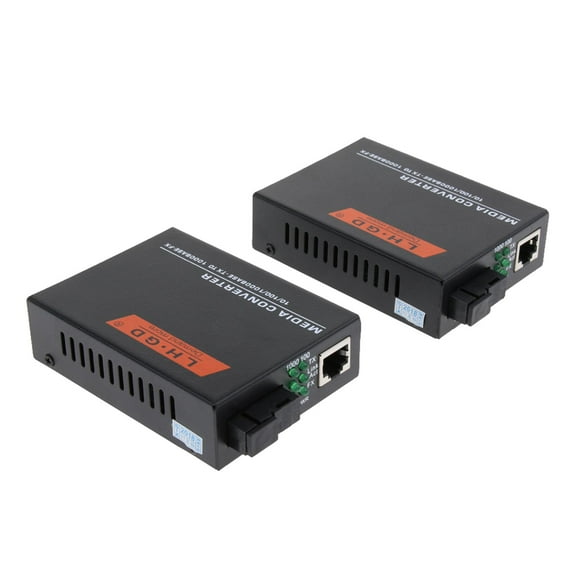 External Gigabit Media Converter, 10/100 / 1000Mbps, Network to Fiber Optic Media Converter ()