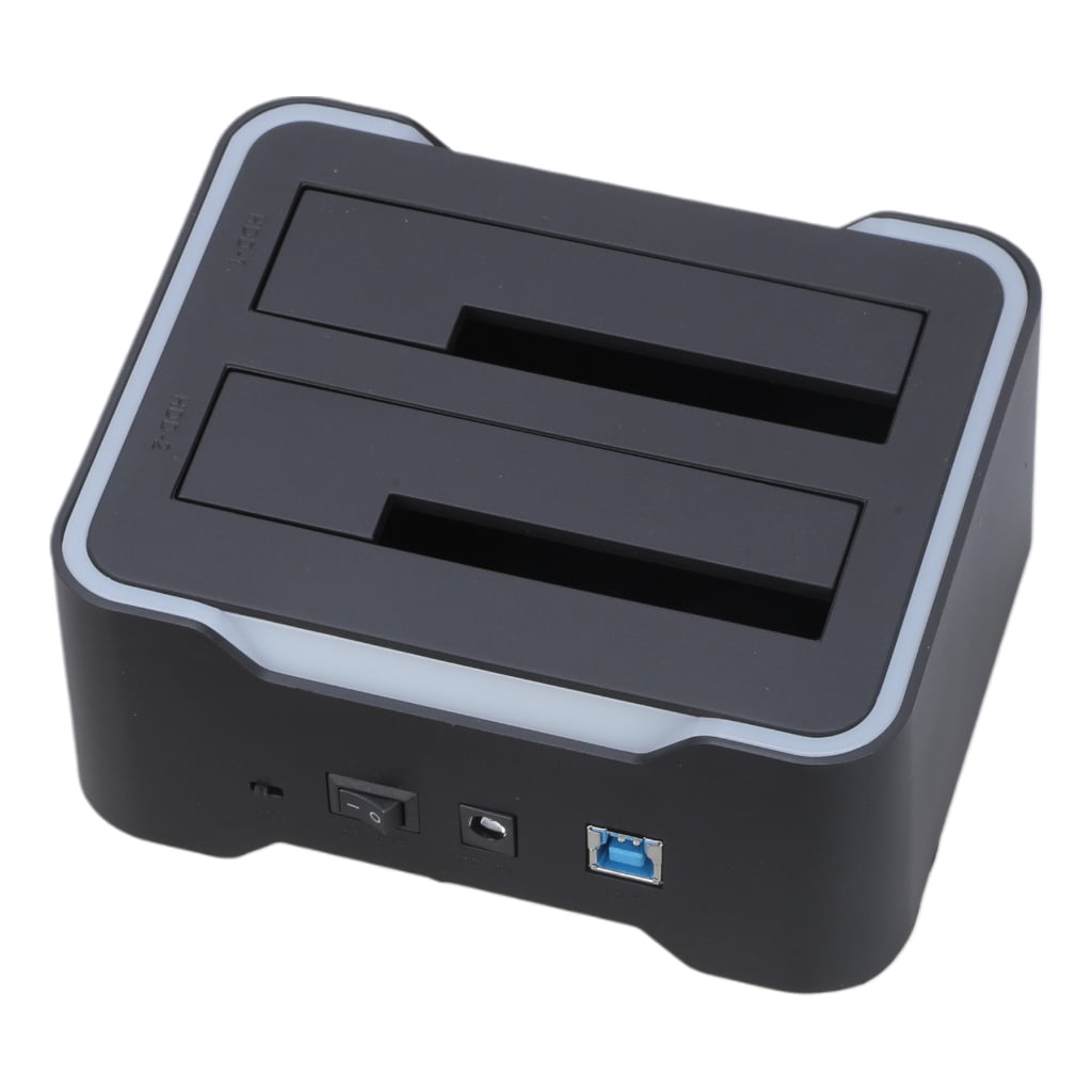 External Hard Disk Enclosure Double Bay USB3.0 Supports 3.5 and 2.5inch ...