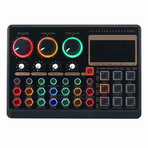 External Live Sound Card Multifunctional Sound Mixer Board for Live Music Recording Singing