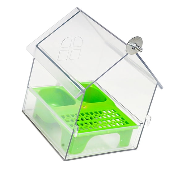 External Mount Feeder With Spill Proof Edges Bird Tray For Cage Attachment Hygienic Feeding
