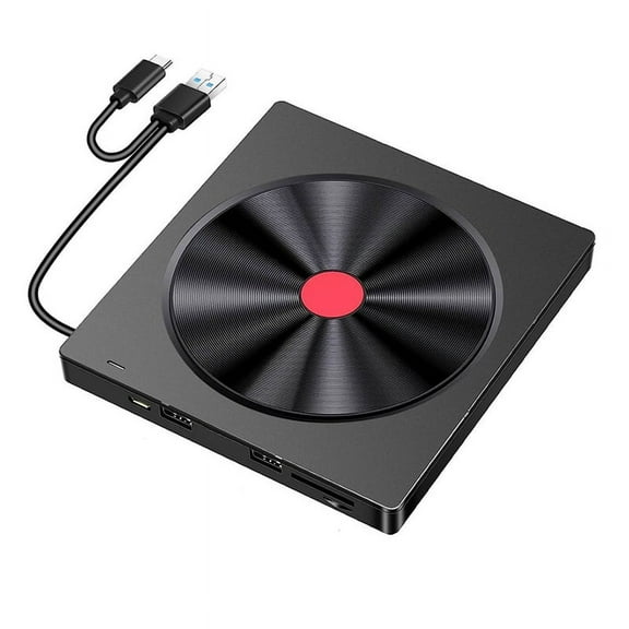 External Optical Drive Laptop CD Burner USB Movie Disk DVD Player Readable Memory Card Multifunction Drive Burner,1 x Recorder (With Power Supply Cord) 1 x Multi-Language Manual